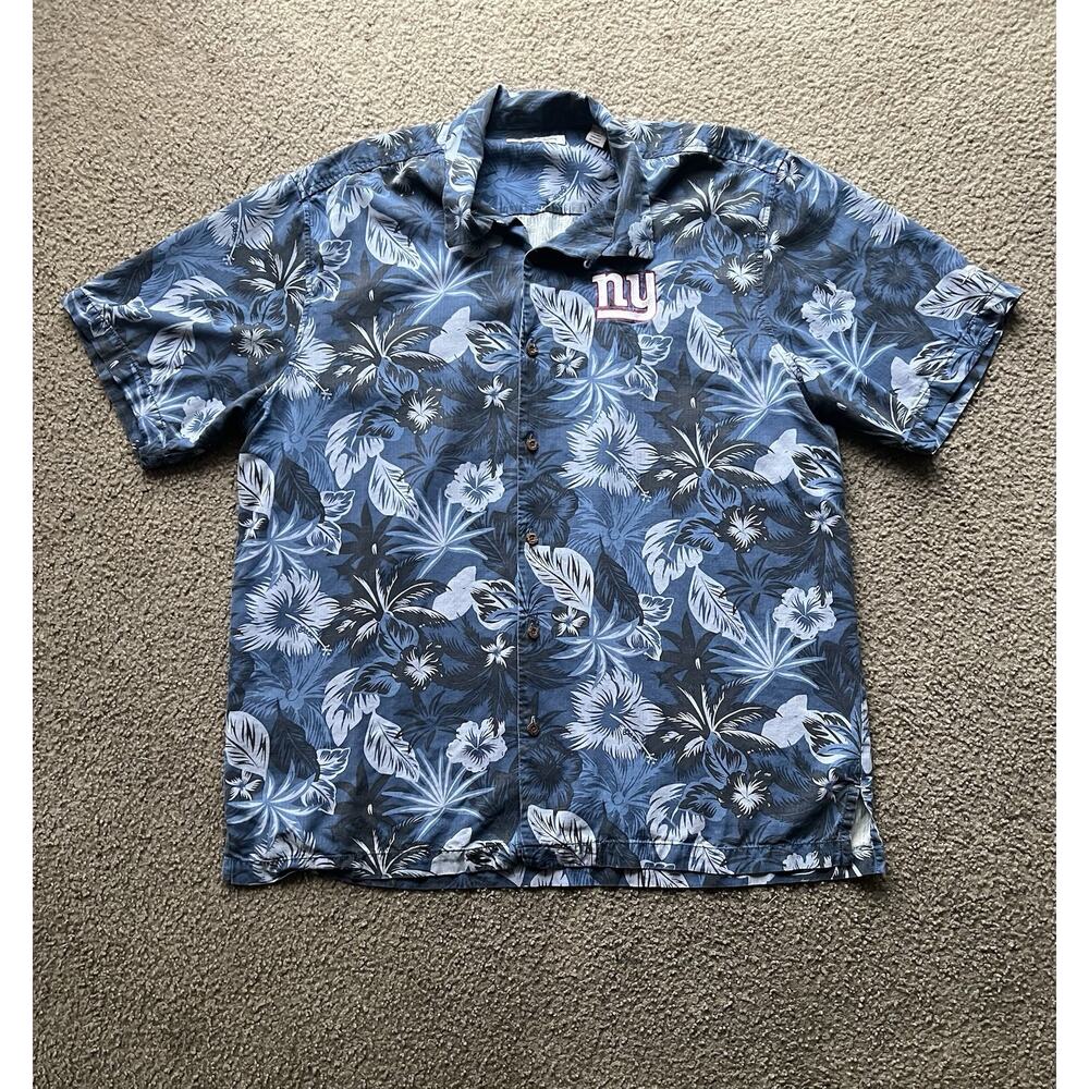 New York Giants Tommy Bahama Shirt Mens XLT Button NFL Football Hawaiian Floral